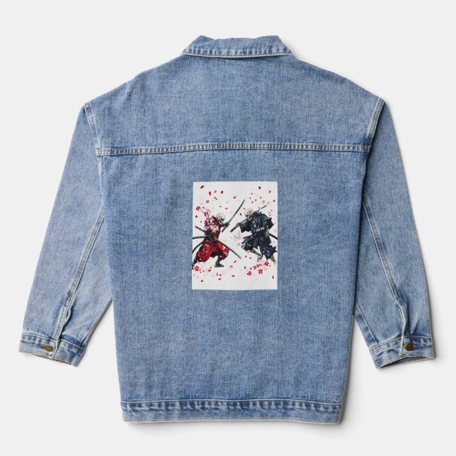 Veste En Jean Crâne Samurai Duel (Verso)