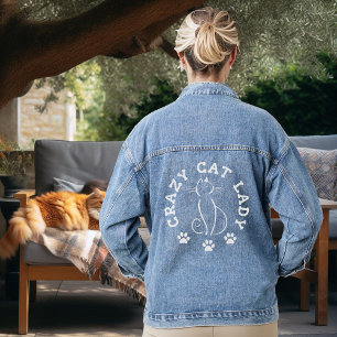 VESTE EN JEAN CRAZY CHAT LADY