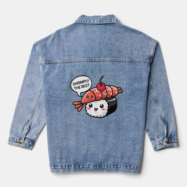 Veste En Jean creuser le meilleur kawaii sushi (Verso)