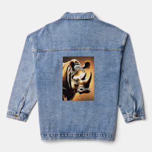 Veste En Jean Cristal Horn Rhinoceros : Élégant et détaillé