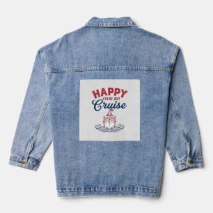 Veste En Jean Croisière joyeuse du 4 juillet Design de bateau pa