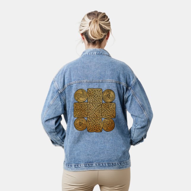 Veste En Jean Croix de nouage celtique (Modèle)
