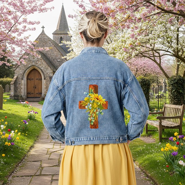 Veste En Jean Croix tournesol (Créateur téléchargé)