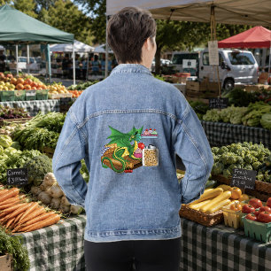 Veste En Jean Cuisinier en Pâtisserie Dragon Vert Conviviale Bou
