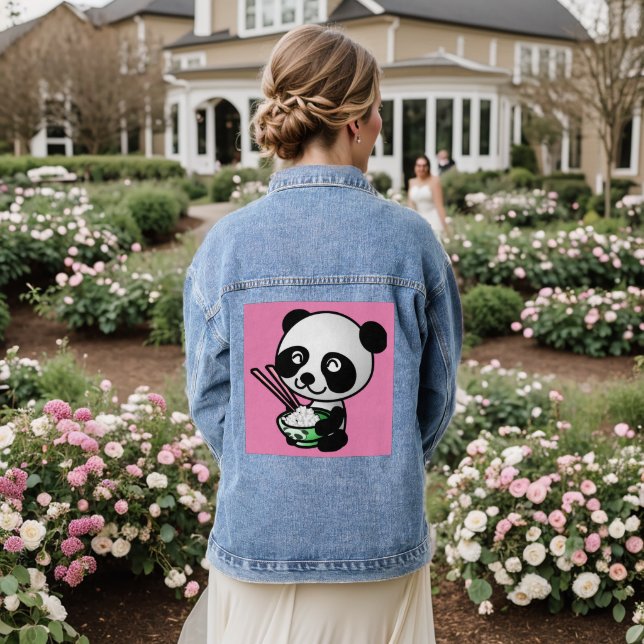 VESTE EN JEAN CUL PANDA BEAR SUSHI DENIM JACKET (Mariage Retour)