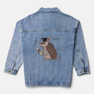 Veste En Jean Cute armadillo avec dessin animé de la casquette d