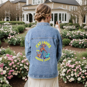 Veste En Jean Cute Drôle Fille Enfant Chat Lady Kamala Harris