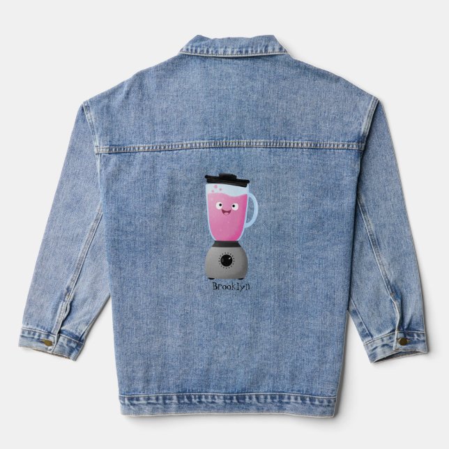 Veste En Jean Cute happy food mixender cuisine appareil dessin a (Verso)