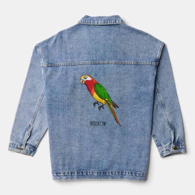 Veste En Jean Cute happy parrot (Verso)