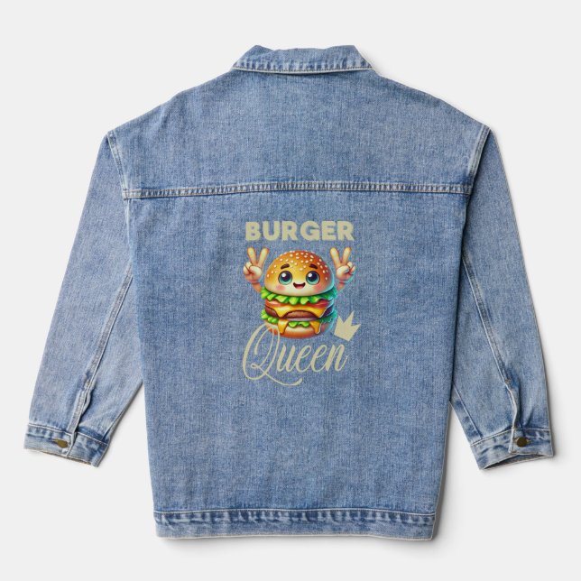 Veste En Jean Cute Kawaii Hamburger (Verso)