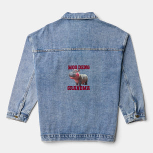 Veste En Jean Cute MOO DENG GRANDMA Baby Hippo Granny Enseignant