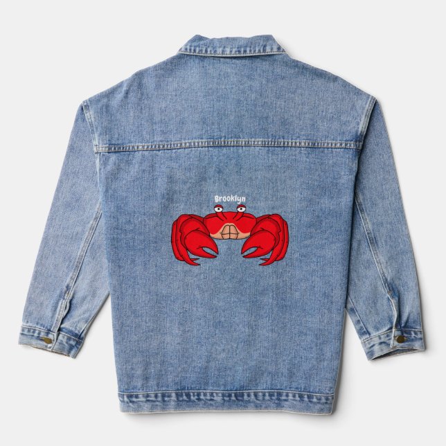 Veste En Jean Cute red crab cartoon (Verso)
