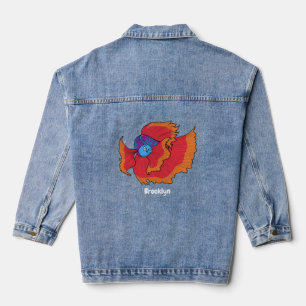 Veste En Jean Cute Siamese combat poisson betta dessin