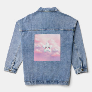 Veste En Jean Cute Star Pink Sky Femme Denim Jacket