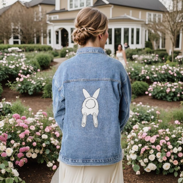 Veste En Jean Cute White Bunny (Mariage Retour)