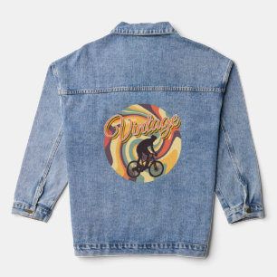 VESTE EN JEAN CYCLISME RÉTRO VINTAGE DANS UN TOURNOIEMENT COLORÉ