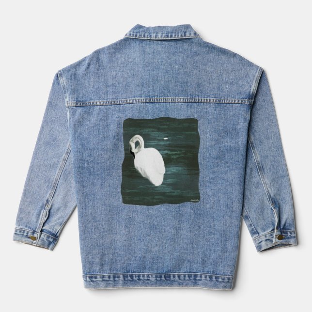 Veste En Jean Cygne sur l'étang (Verso)