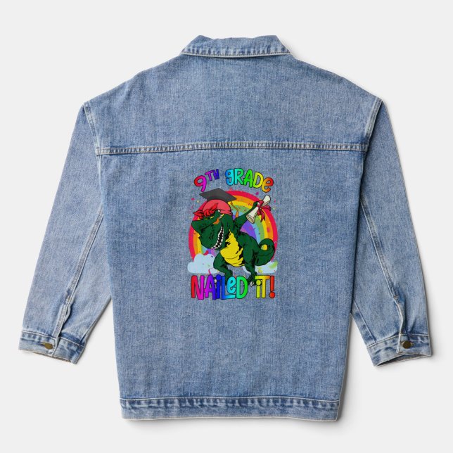Veste En Jean Dabbing 9e année Dinosaur Rex Graduation Nail I (Verso)