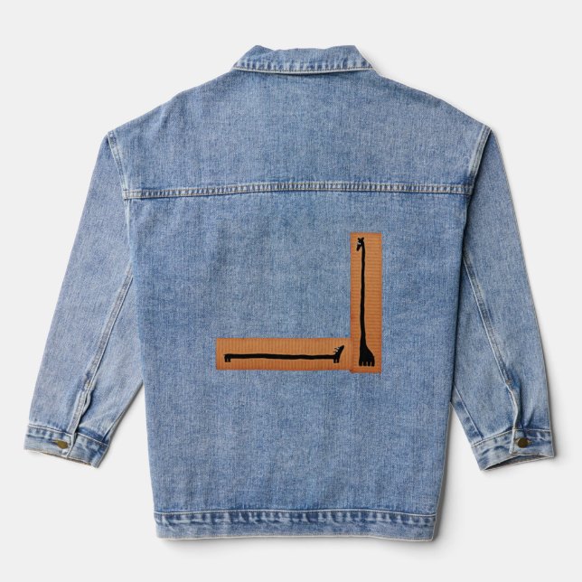 Veste En Jean Dachshund Et Girafe (Verso)