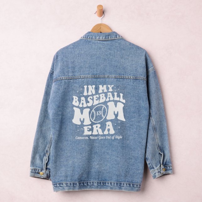 Veste En Jean Dans Mon Baseball Maman Era Personnalités Noms Den (Hangar)