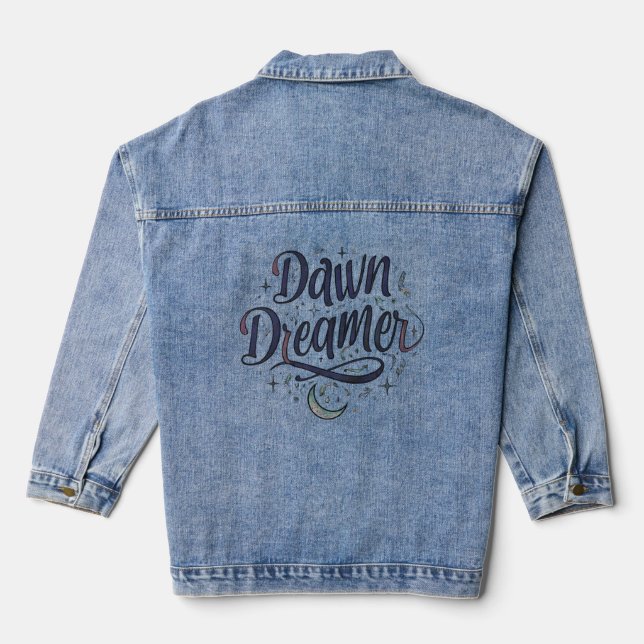 Veste En Jean "Dawn Dreamer" enchanté (Verso)