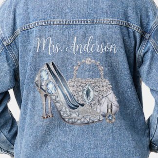 Veste en jean de mariée