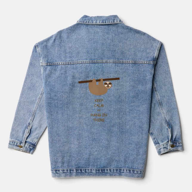 Veste en jean de sloth pour rester calme (Verso)