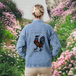 Veste En Jean DeColores Cursillo Rooster Noir Silhouette