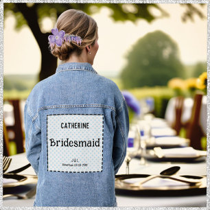 Veste En Jean Demoiselle d'honneur à pois Mariage sur mesure de 
