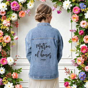 Veste En Jean Demoiselle d'Honneur Mariage Shower de Fiançailles