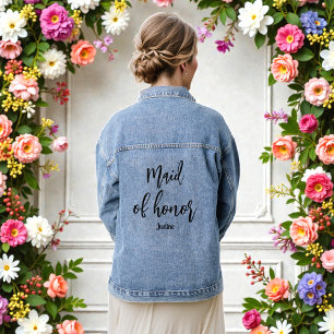 Veste En Jean Demoiselle d'Honneur Mariage Shower Nuptial