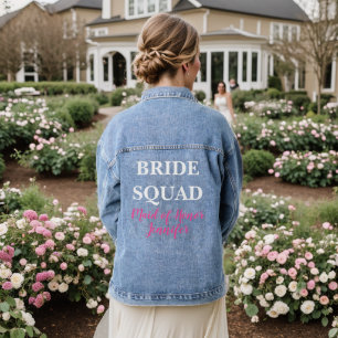 Veste En Jean Demoiselle d'honneur Rose personnalisée enterremen