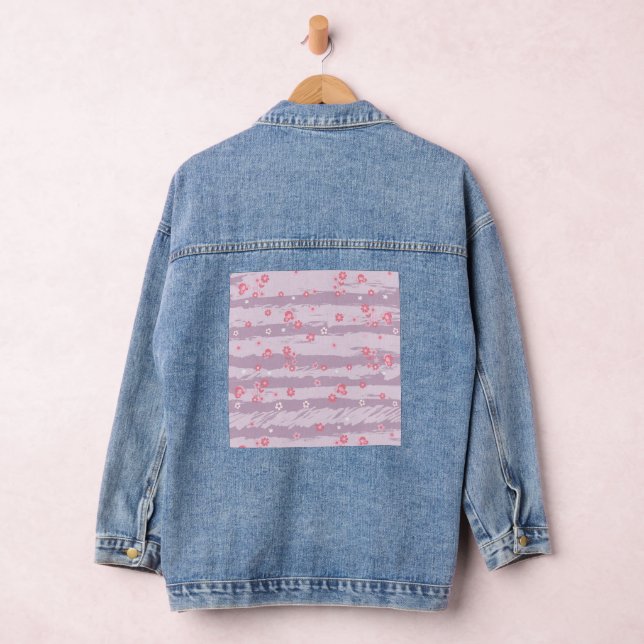 Veste En Jean Denim Jacket – Butterfly Garden (Hangar)