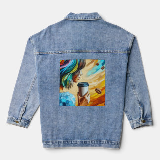 Veste En Jean Denim Jacket — Coffee Breeze Art
