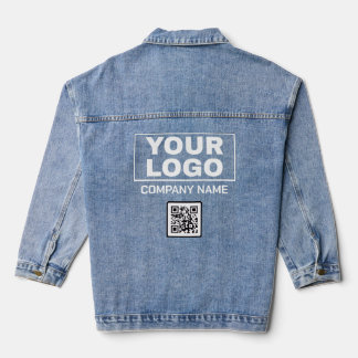 Veste En Jean Denim Jacket Featuring Company Name and Logo