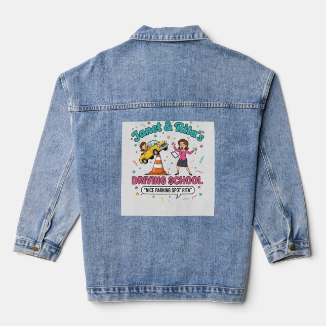 Veste En Jean Denim Jacket Funny Driving School Instructor (Verso)