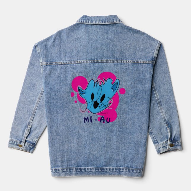 Veste En Jean Denim Jacket with graffiti style design byfilixne (Verso)