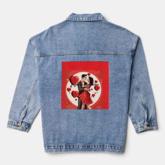 Veste En Jean Denim Jacket with romantic design 