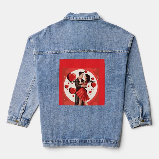 Veste En Jean Denim Jacket with romantic design  (Verso)