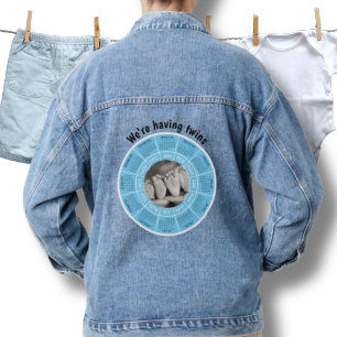 Veste En Jean Denim Jean Grossesse de Jacket Nous avons des jume