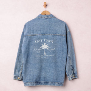 Veste En Jean Dernière Toast Sur La Côte Bachelorette Plage 