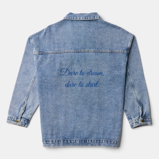 Veste En Jean Des slogans et des inscriptions uniques. (Verso)