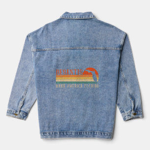 Veste En Jean Desantis 2024 Faire de l'Amérique Florida Flag Ele