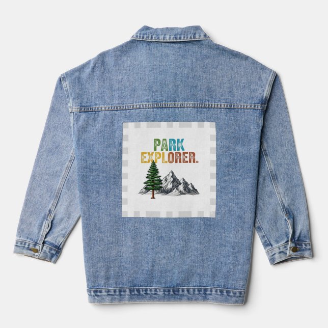 Veste En Jean Desigion de t-shirt Park Explorer. (Verso)