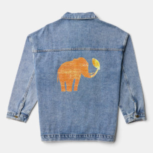 Veste En Jean Design d'art tribal des éléphants