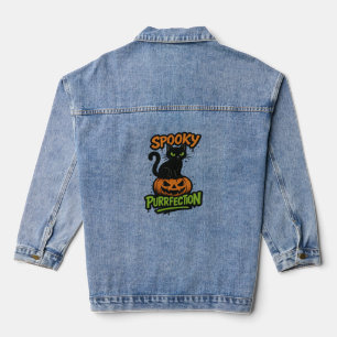 Veste En Jean Design d'Halloween rétro de l'équipe éffrayante (t