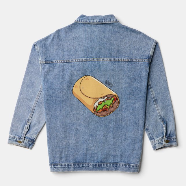 Veste En Jean dessin animé de Burrito (Verso)
