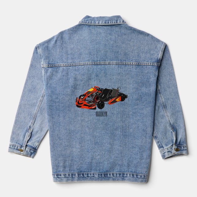 Veste En Jean dessin animé de Kart racing (Verso)