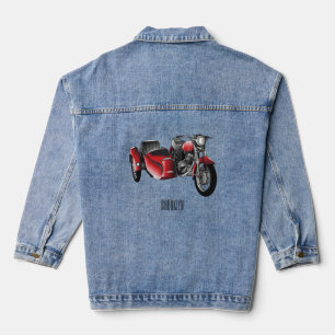 Veste En Jean dessin animé de la moto Sidecar