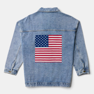 Veste En Jean Dessin de fierté du drapeau américain USA